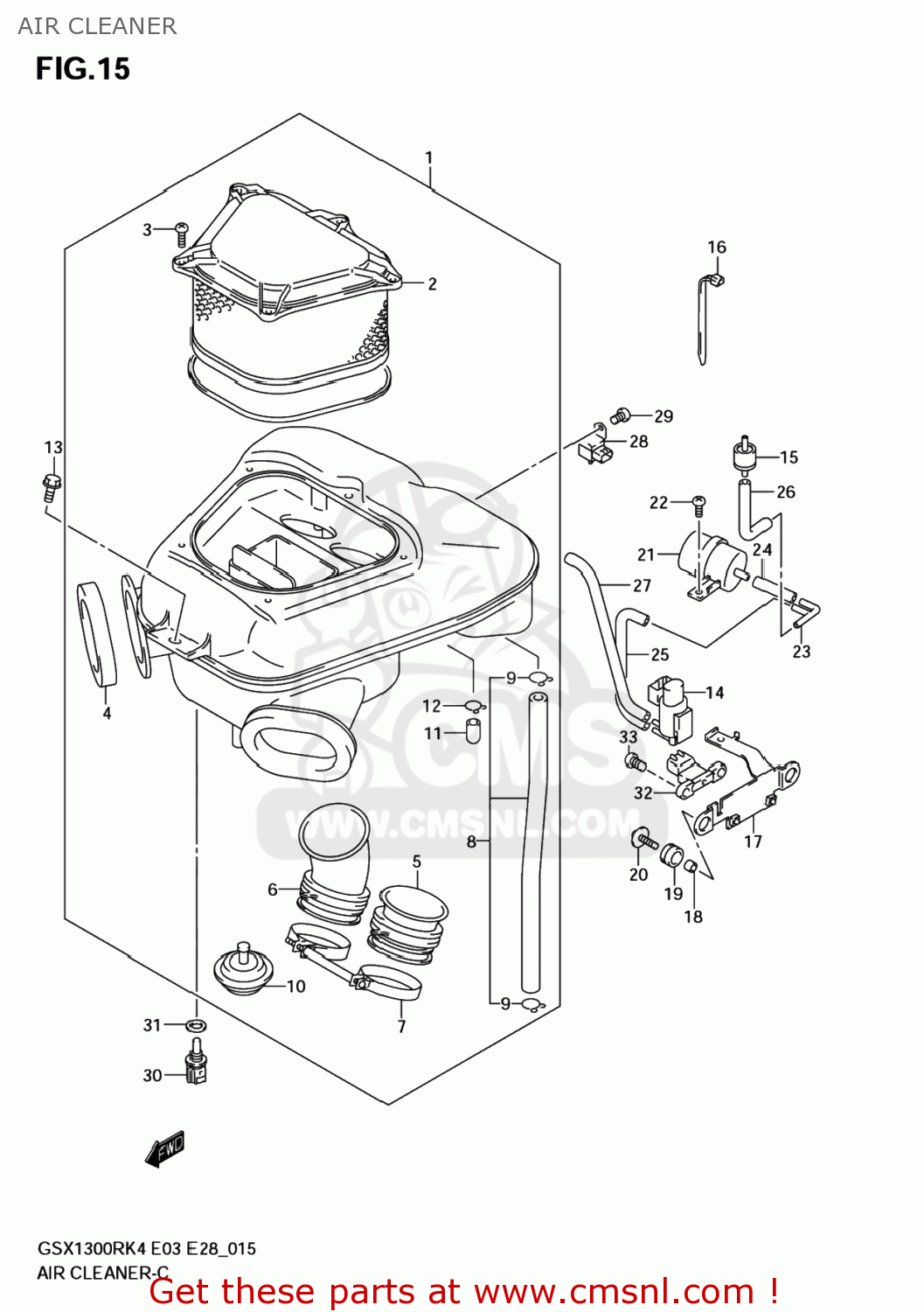 AIR CLEANER GSX1300R HAYABUSA 2007 (K7) USA (E03)
