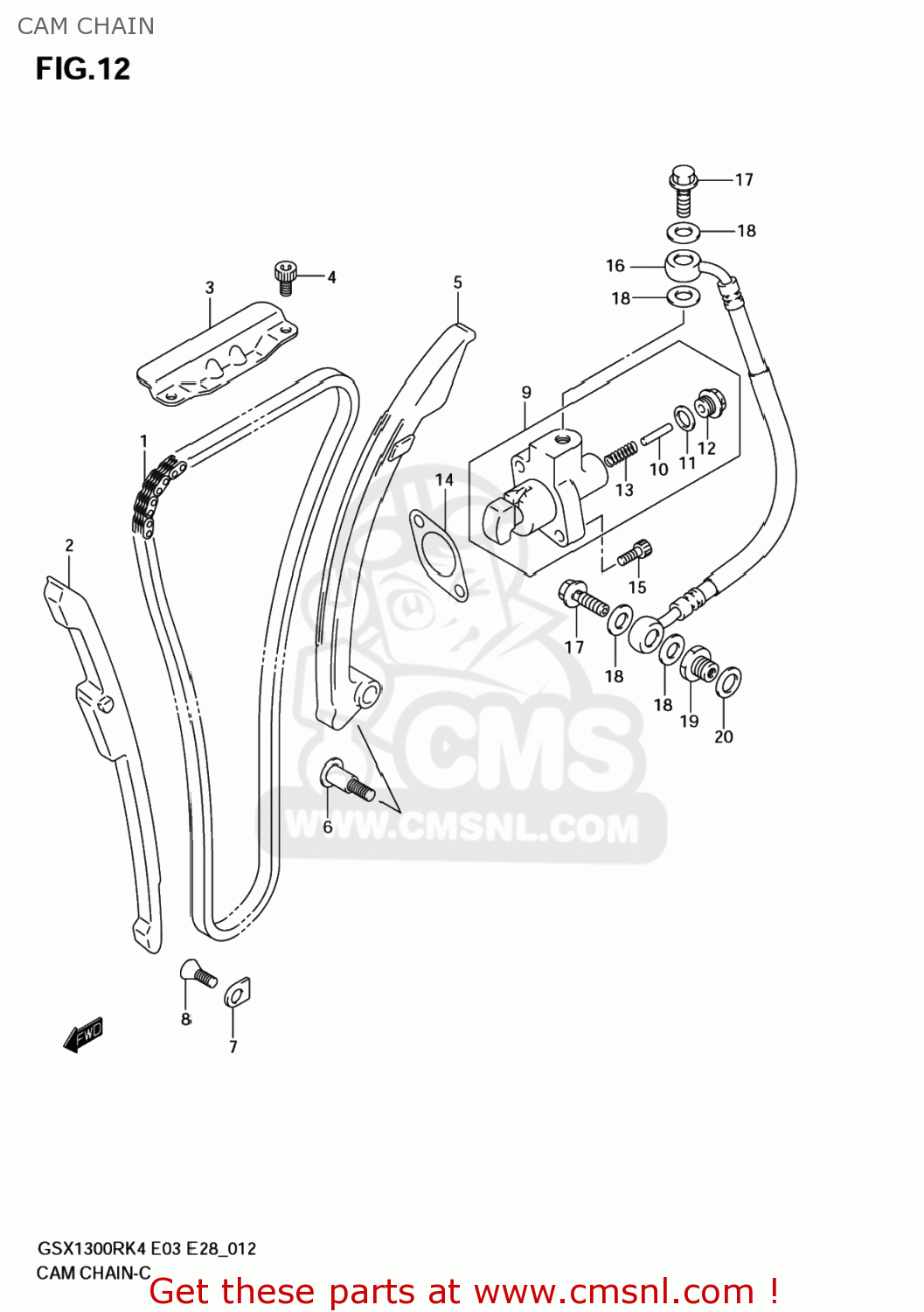 CAM CHAIN GSX1300R HAYABUSA 2007 (K7) USA (E03)