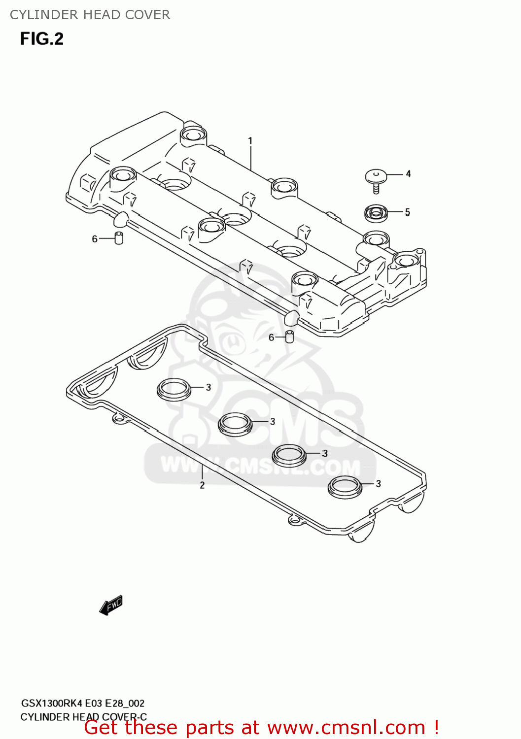 CYLINDER HEAD COVER GSX1300R HAYABUSA 2007 (K7) USA (E03)