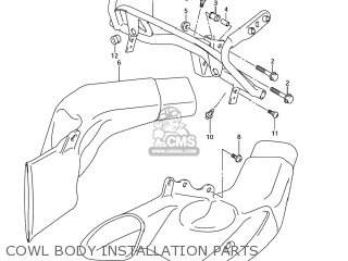 COWL BODY INSTALLATION PARTS - GSX1300R HAYABUSA 2007 (K7) USA (E03)
