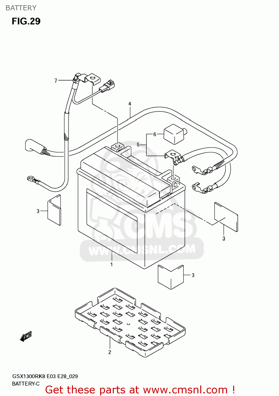 BATTERY GSX1300R HAYABUSA 2008 (K8) USA (E03)