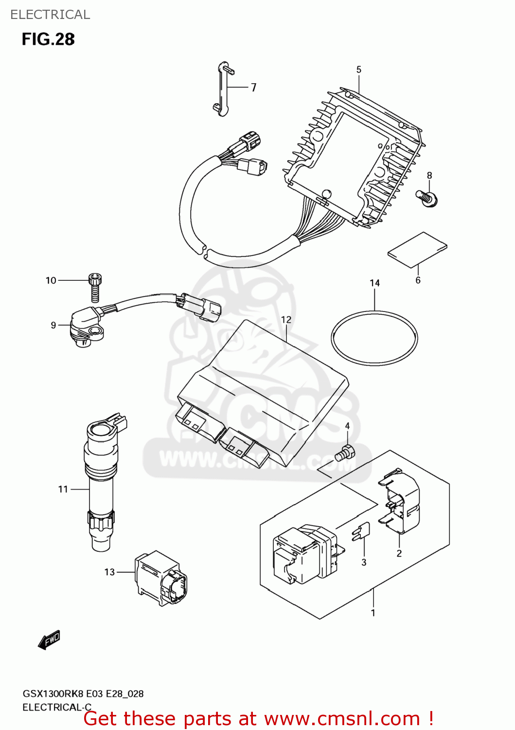 ELECTRICAL GSX1300R HAYABUSA 2008 (K8) USA (E03)