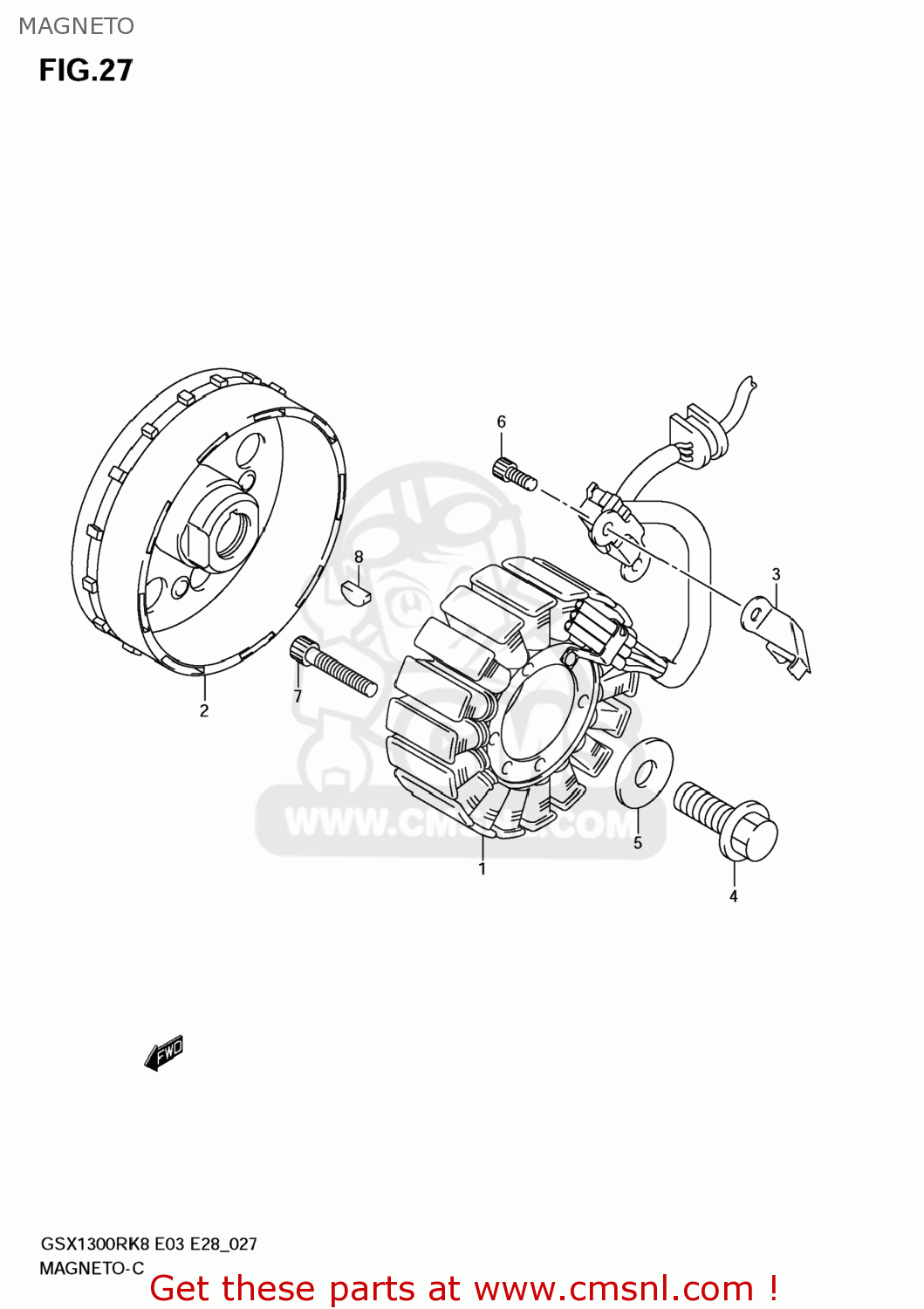 MAGNETO GSX1300R HAYABUSA 2008 (K8) USA (E03)