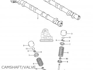 CAMSHAFT/VALVE - GSX1300R HAYABUSA 2008 (K8) USA (E03)
