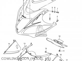 COWLING BODY (MODEL K8) - GSX1300R HAYABUSA 2008 (K8) USA (E03)