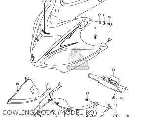 COWLING BODY (MODEL K9) - GSX1300R HAYABUSA 2008 (K8) USA (E03)