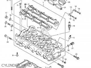 CYLINDER HEAD - GSX1300R HAYABUSA 2008 (K8) USA (E03)
