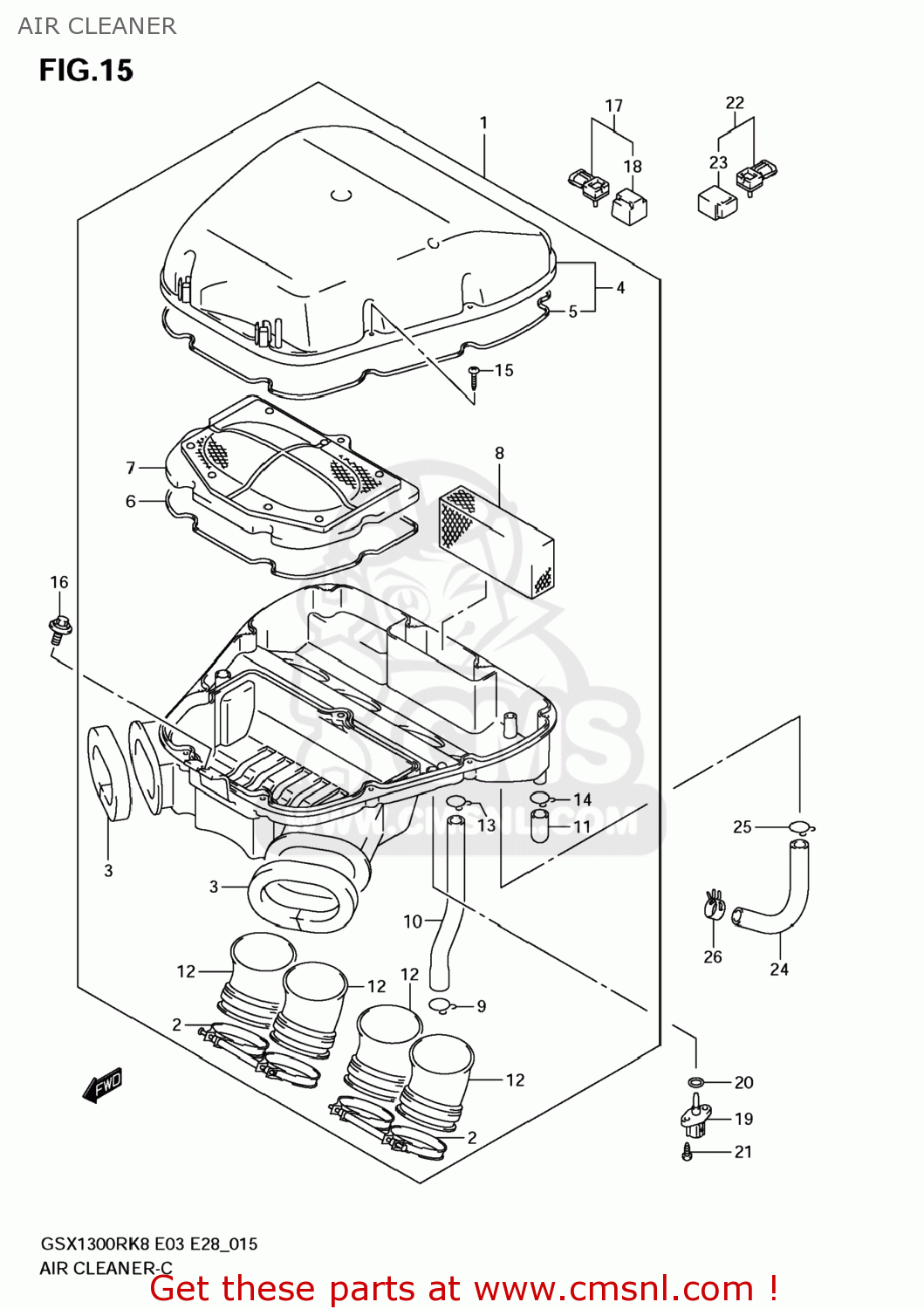 AIR CLEANER GSX1300R HAYABUSA 2009 (K9) USA (E03)