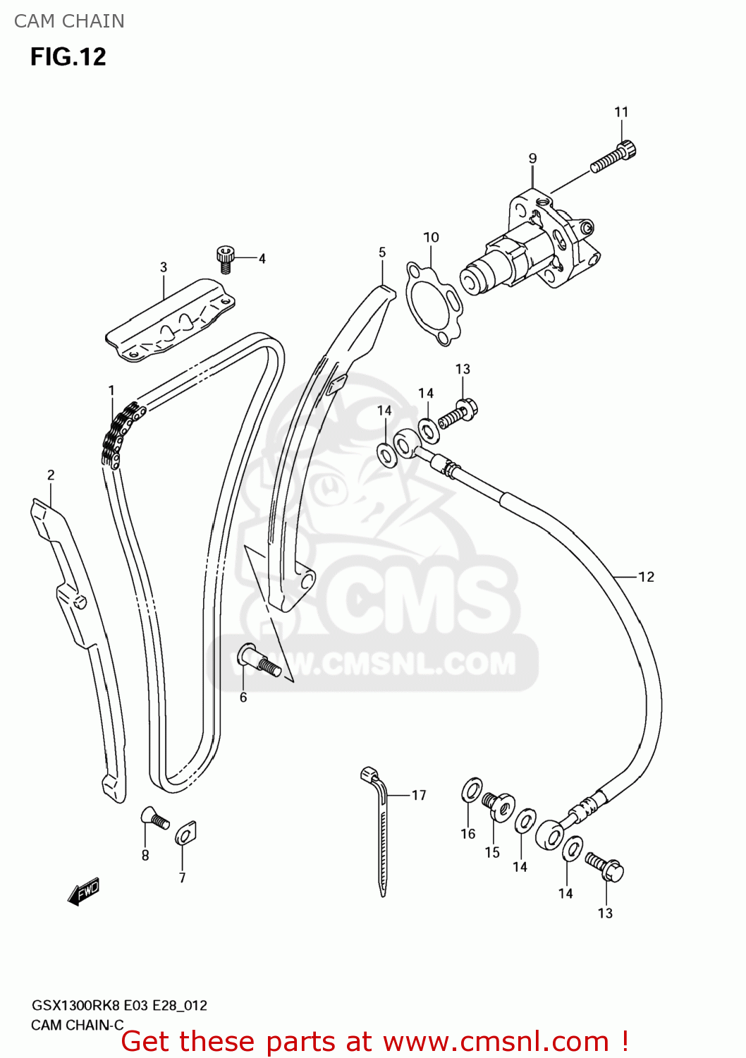 CAM CHAIN GSX1300R HAYABUSA 2009 (K9) USA (E03)