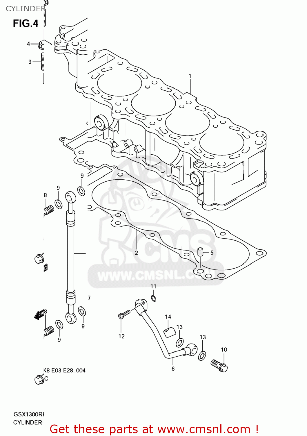 CYLINDER GSX1300R HAYABUSA 2009 (K9) USA (E03)