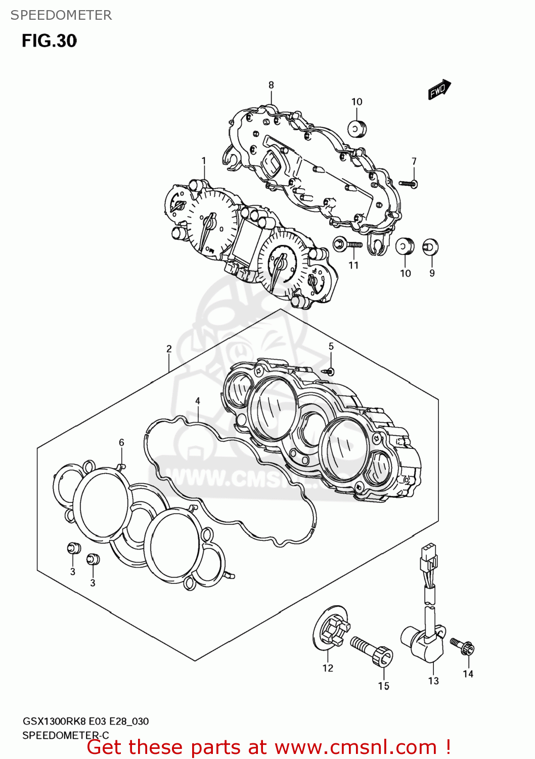 SPEEDOMETER GSX1300R HAYABUSA 2009 (K9) USA (E03)