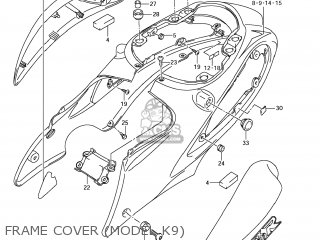 FRAME COVER (MODEL K9) - GSX1300R HAYABUSA 2009 (K9) USA (E03)