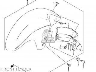 FRONT FENDER - GSX1300R HAYABUSA 2009 (K9) USA (E03)