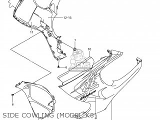 SIDE COWLING (MODEL K8) - GSX1300R HAYABUSA 2009 (K9) USA (E03)
