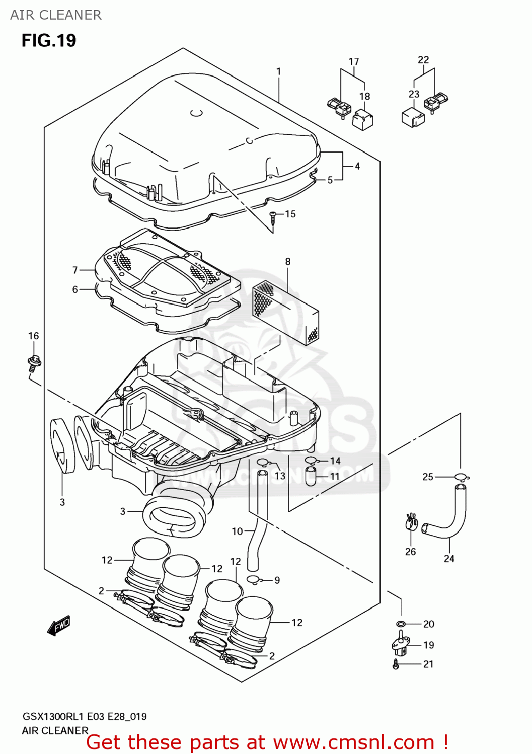 AIR CLEANER GSX1300R HAYABUSA 2011 (L1) USA (E03)