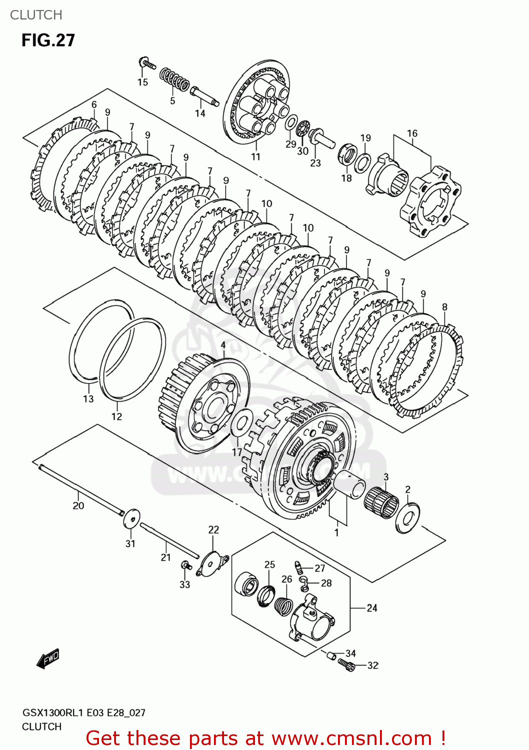 CLUTCH GSX1300R HAYABUSA 2011 (L1) USA (E03)