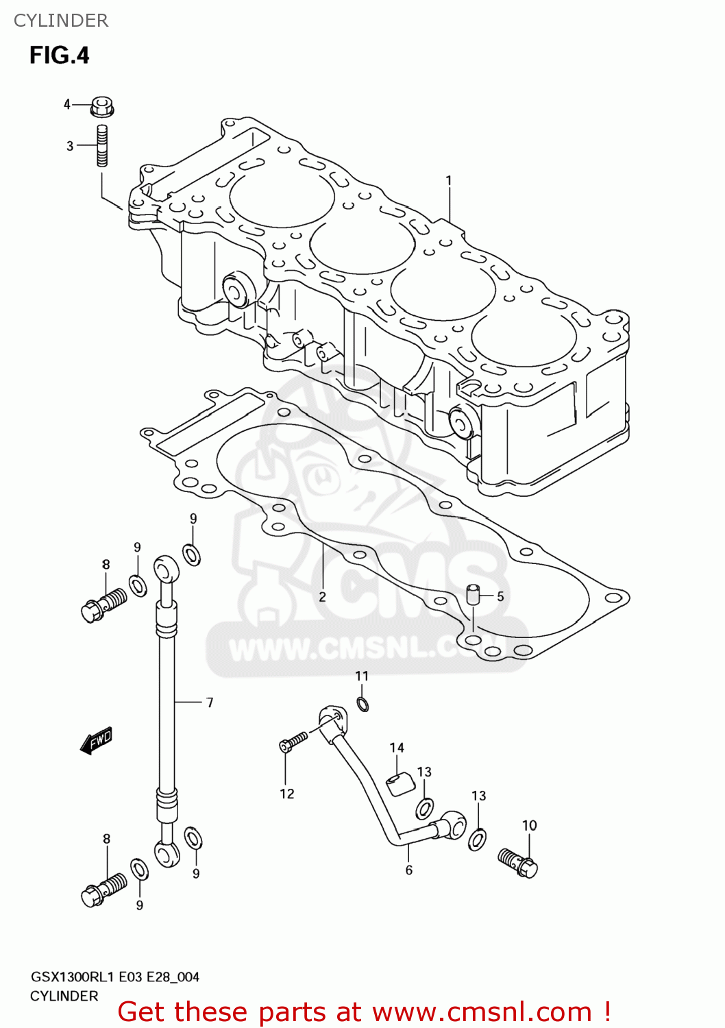 CYLINDER GSX1300R HAYABUSA 2011 (L1) USA (E03)