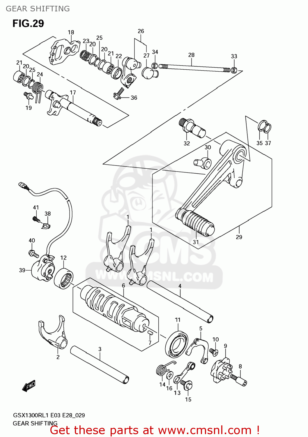 GEAR SHIFTING GSX1300R HAYABUSA 2011 (L1) USA (E03)