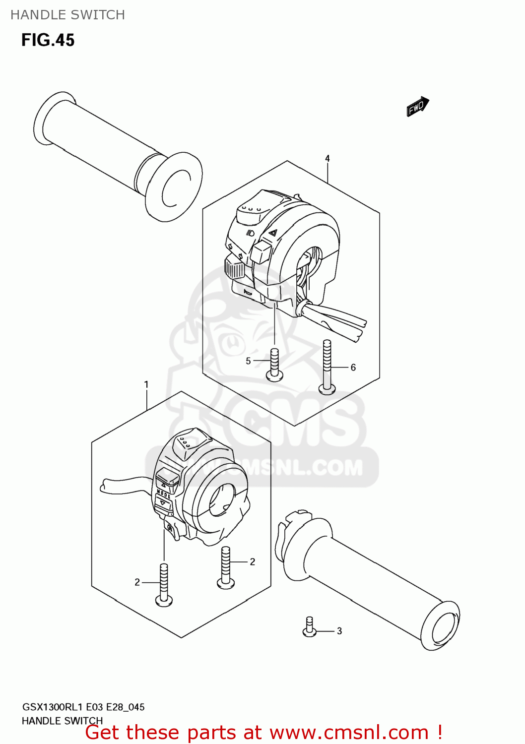 HANDLE SWITCH GSX1300R HAYABUSA 2011 (L1) USA (E03)