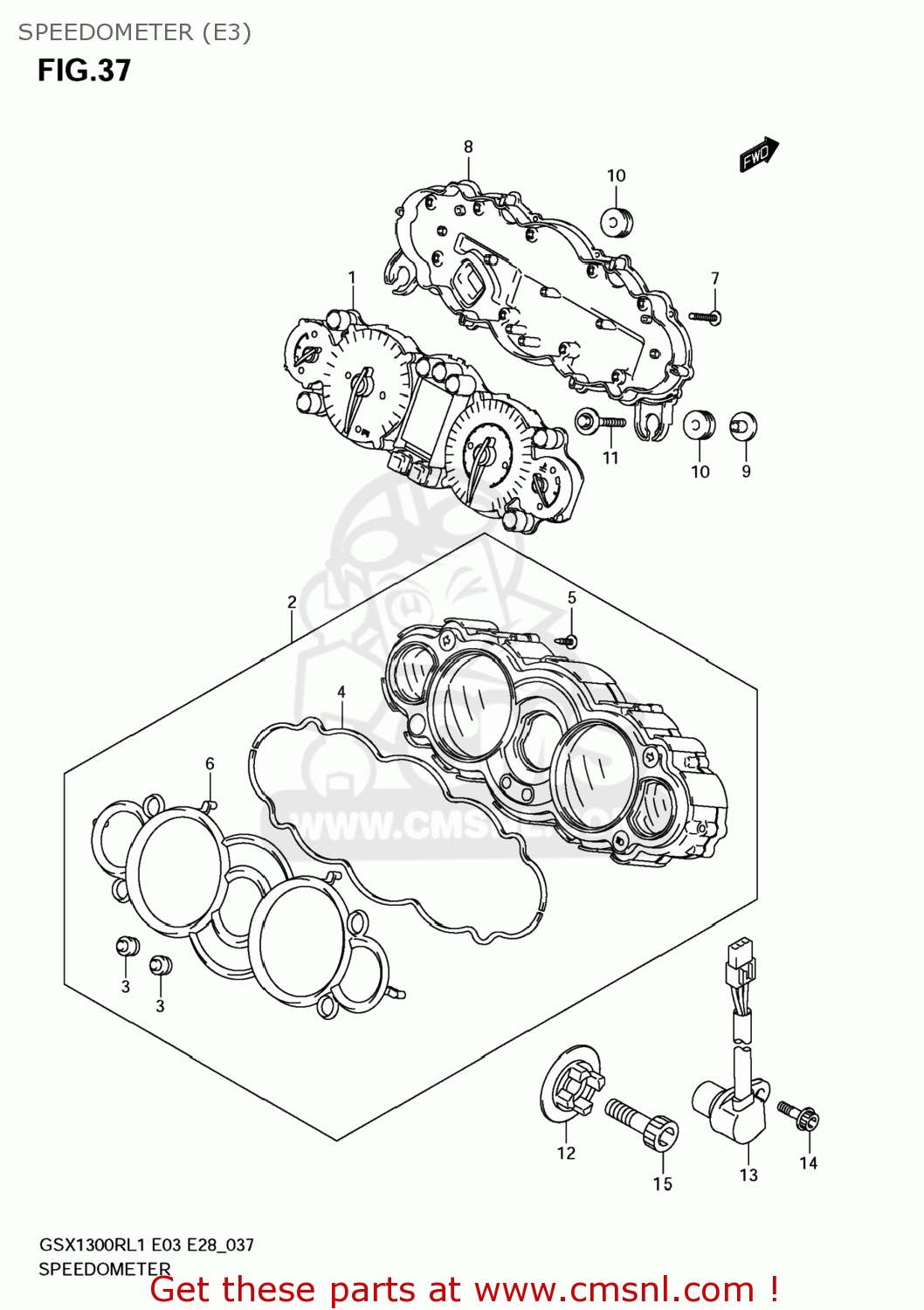 SPEEDOMETER (E3) GSX1300R HAYABUSA 2011 (L1) USA (E03)