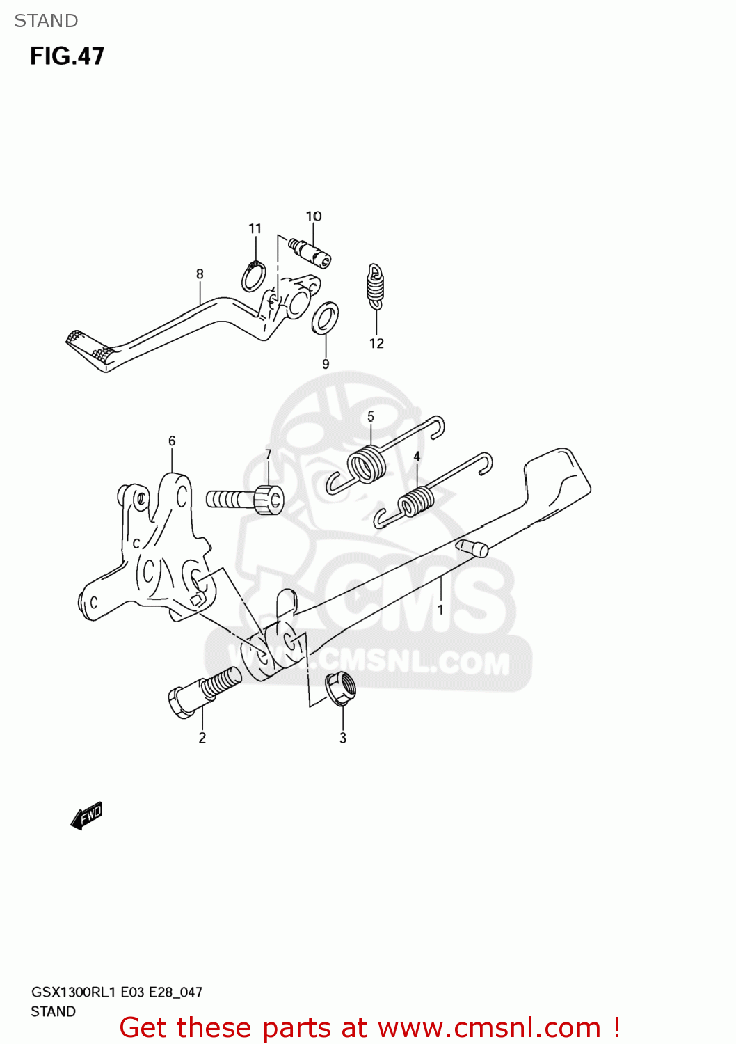 STAND GSX1300R HAYABUSA 2011 (L1) USA (E03)