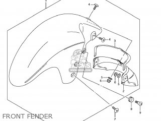 FRONT FENDER - GSX1300R HAYABUSA 2011 (L1) USA (E03)