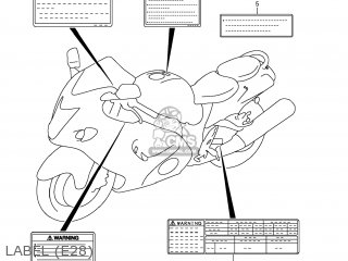 LABEL (E28) - GSX1300R HAYABUSA 2011 (L1) USA (E03)