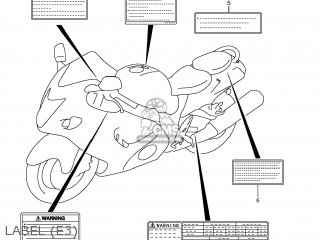 LABEL (E3) - GSX1300R HAYABUSA 2011 (L1) USA (E03)