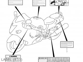 LABEL (E33) - GSX1300R HAYABUSA 2011 (L1) USA (E03)