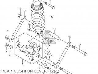 REAR CUSHION LEVER (E33) - GSX1300R HAYABUSA 2011 (L1) USA (E03)