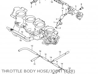 THROTTLE BODY HOSE/JOINT (E28) - GSX1300R HAYABUSA 2011 (L1) USA (E03)