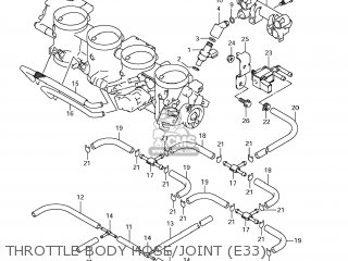 THROTTLE BODY HOSE/JOINT (E33) - GSX1300R HAYABUSA 2011 (L1) USA (E03)