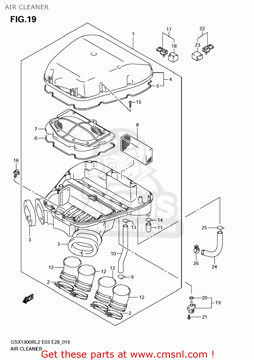 AIR CLEANER GSX1300R HAYABUSA 2012 (L2) USA (E03)