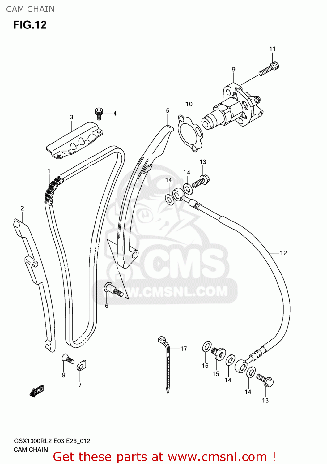 CAM CHAIN GSX1300R HAYABUSA 2012 (L2) USA (E03)