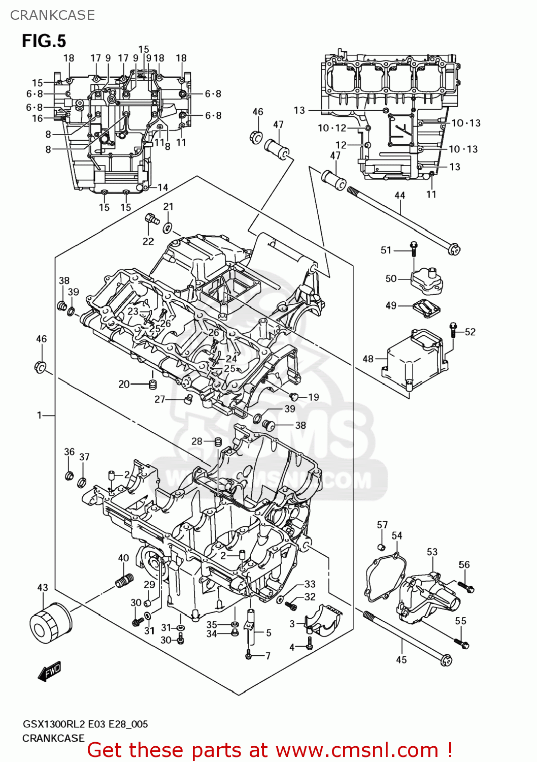 CRANKCASE GSX1300R HAYABUSA 2012 (L2) USA (E03)