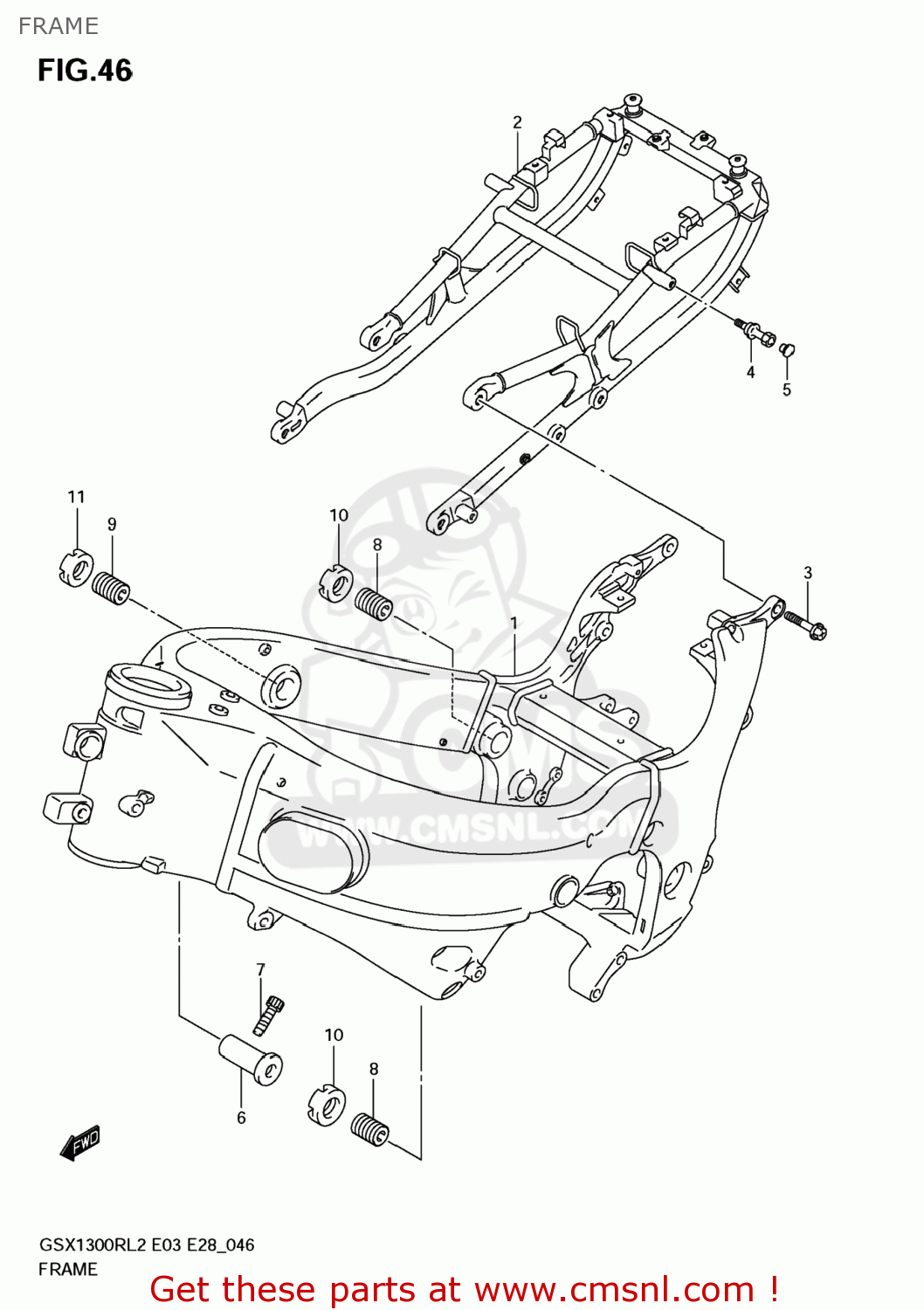 FRAME GSX1300R HAYABUSA 2012 (L2) USA (E03)