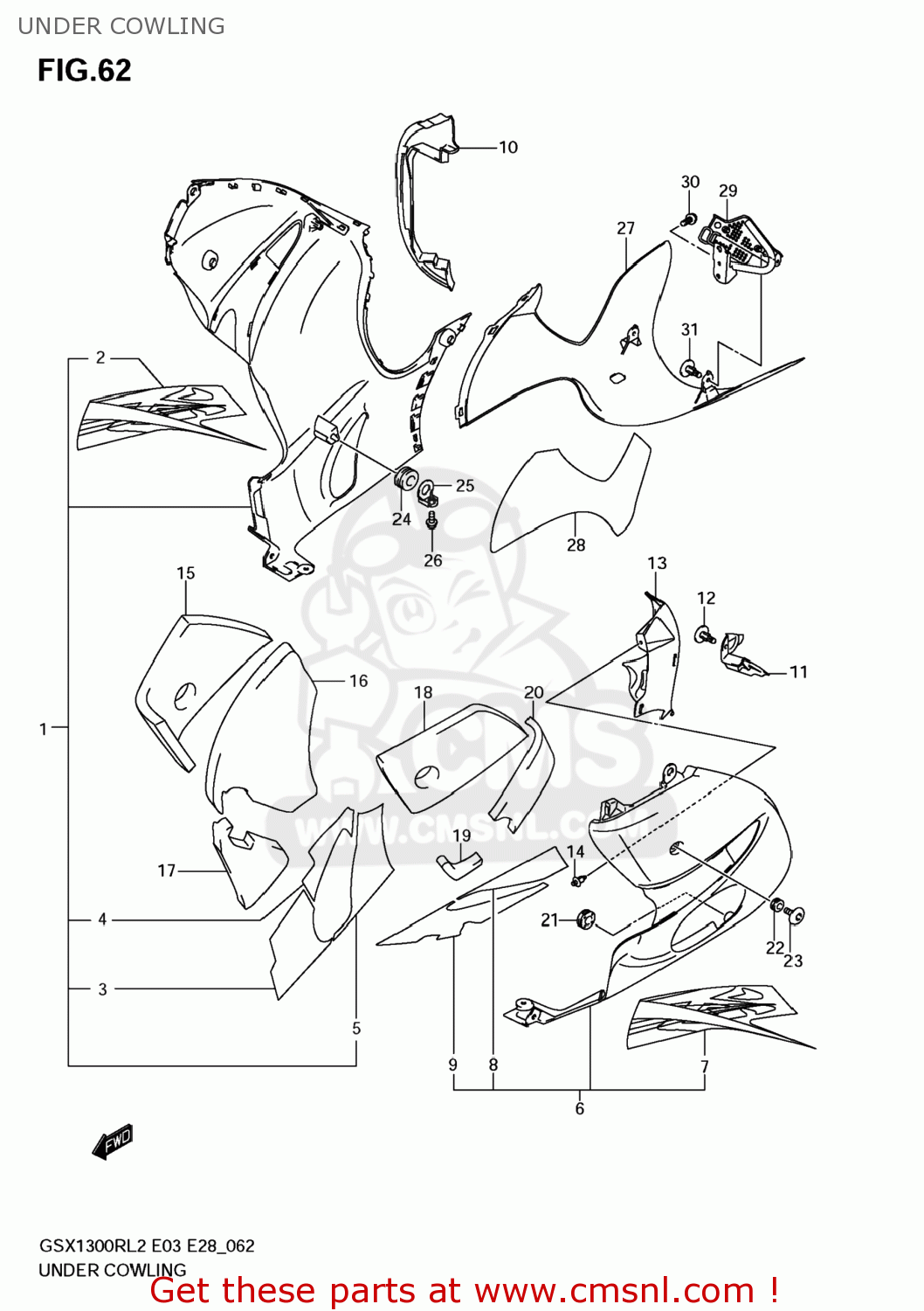 UNDER COWLING GSX1300R HAYABUSA 2012 (L2) USA (E03)
