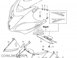 COWLING BODY - GSX1300R HAYABUSA 2012 (L2) USA (E03)