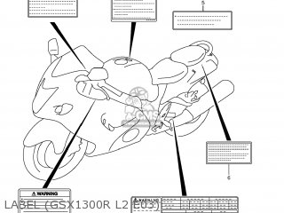 LABEL (GSX1300R L2 E03) - GSX1300R HAYABUSA 2012 (L2) USA (E03)