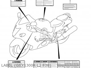 LABEL (GSX1300R L2 E28) - GSX1300R HAYABUSA 2012 (L2) USA (E03)