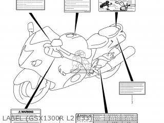 LABEL (GSX1300R L2 E33) - GSX1300R HAYABUSA 2012 (L2) USA (E03)