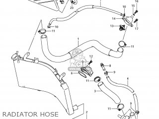 RADIATOR HOSE - GSX1300R HAYABUSA 2012 (L2) USA (E03)