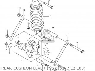 REAR CUSHION LEVER (GSX1300R L2 E03) - GSX1300R HAYABUSA 2012 (L2) USA (E03)