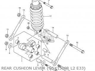 REAR CUSHION LEVER (GSX1300R L2 E33) - GSX1300R HAYABUSA 2012 (L2) USA (E03)