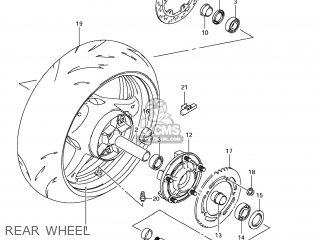 REAR WHEEL - GSX1300R HAYABUSA 2012 (L2) USA (E03)