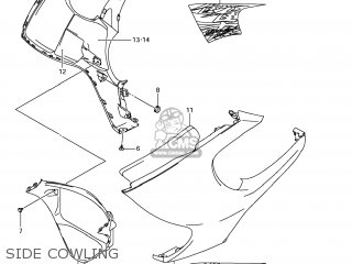 SIDE COWLING - GSX1300R HAYABUSA 2012 (L2) USA (E03)