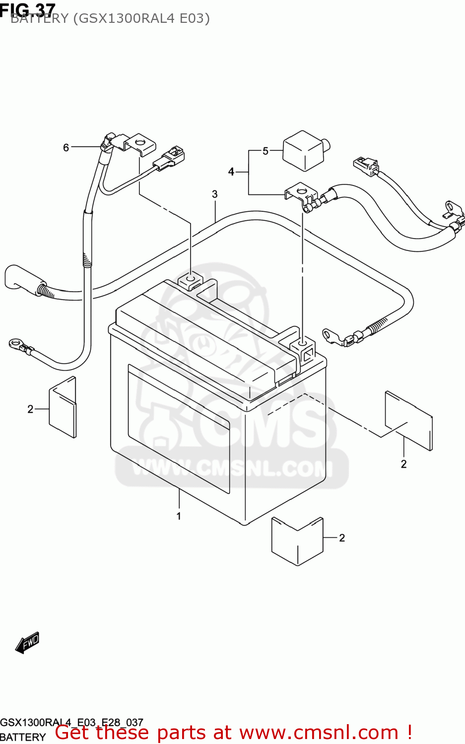 BATTERY (GSX1300RAL4 E03) GSX1300RA HAYABUSA 2014 (L4) USA (E03)