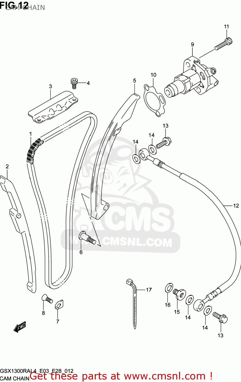 CAM CHAIN GSX1300RA HAYABUSA 2014 (L4) USA (E03)