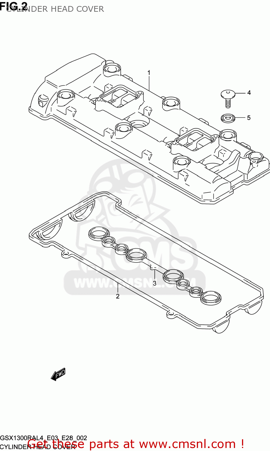 CYLINDER HEAD COVER GSX1300RA HAYABUSA 2014 (L4) USA (E03)