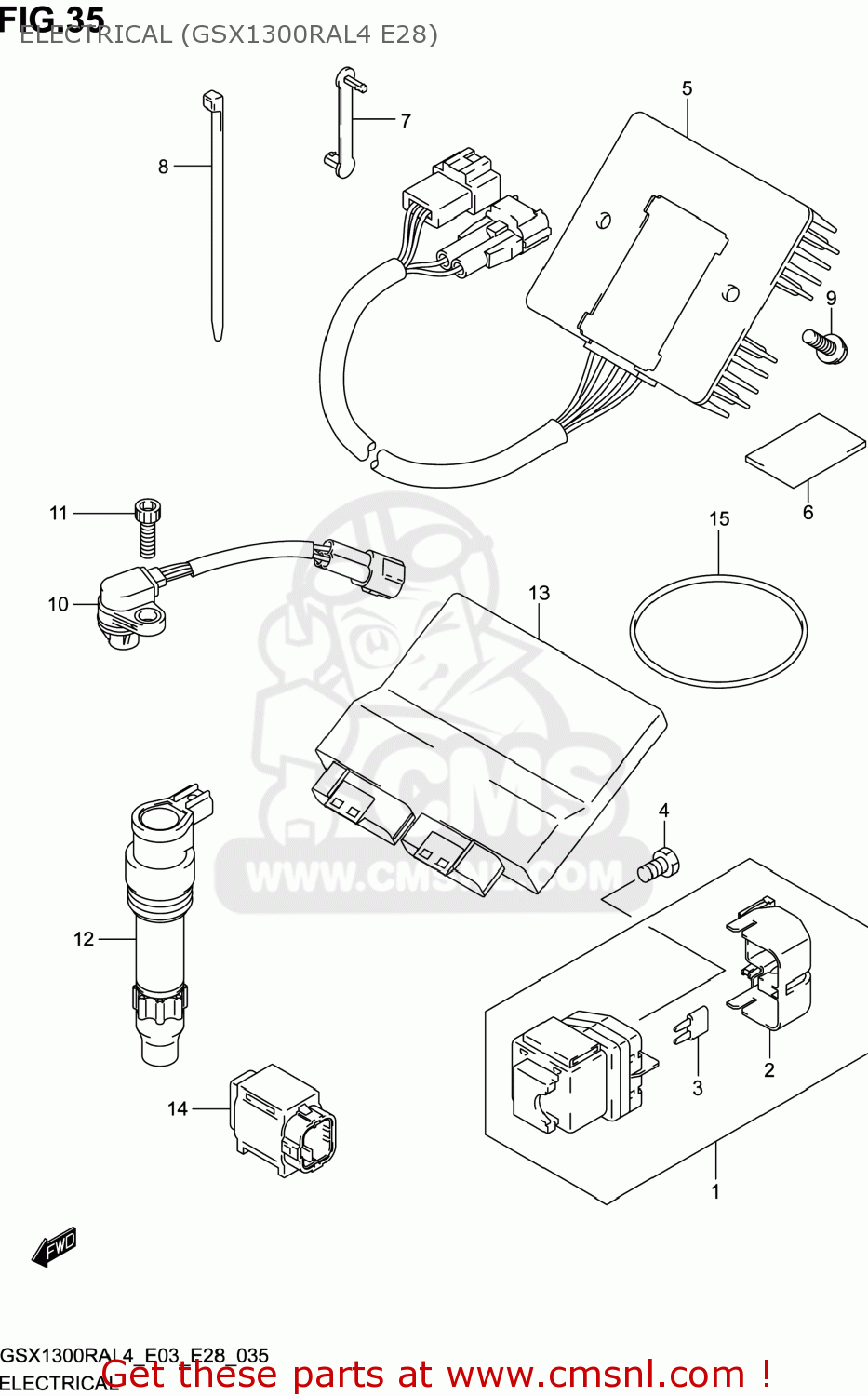 ELECTRICAL (GSX1300RAL4 E28) GSX1300RA HAYABUSA 2014 (L4) USA (E03)